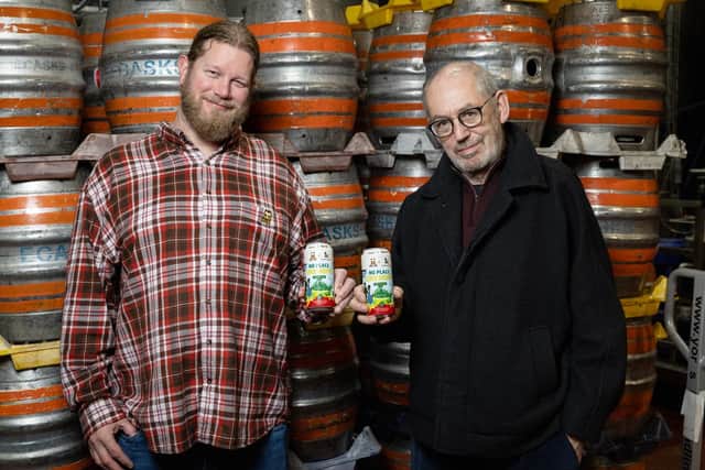 Brew York founder Lee Grabham and Castle Howard’s custodian Nicholas Howard. photo: James Drury.
