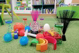 A selection of sensory items included in the Stimkits.