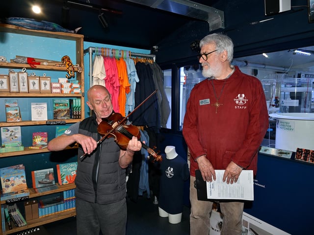The blessing commences with music