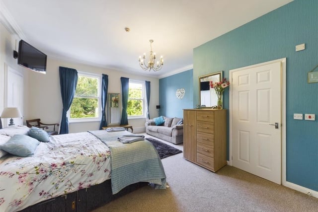 One of the large and lovely bedrooms in the spacious property.