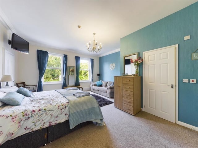 One of the large and lovely bedrooms in the spacious property.