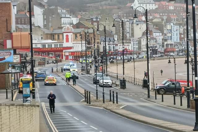 A police incident is ongoing on Scarborough seafront. (Photo: Richard Ponter)