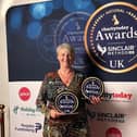Michelle Davison-Ward, CEO and Founder of Sparks, with awards at the National Charity Today Award Ceremony.