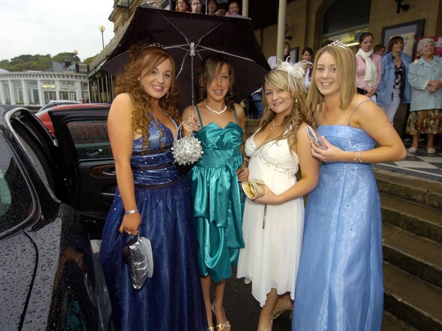 Graham School; Glamorous arrival in a limo for friends.