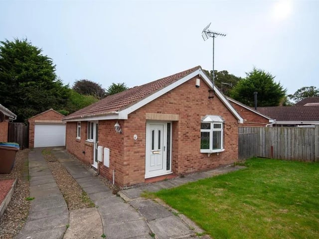 This two bedroom and one bathroom detached bungalow is for sale with Denton Estate Agents with a guide price of £225,000.