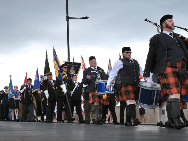 Marching on the Promenade.