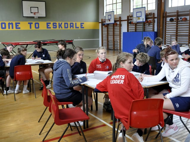 Rugby officials training course at Eskdale School: theory.
Photo by Dave Barry w111910d