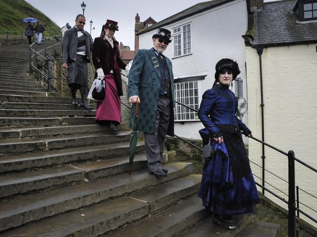 199 Steps to St Mary's were busy over the Goth Weekend of Spring 2014.Photo by Andrew Higgins.
