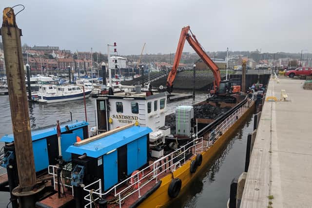 The Sandsend dredger pictured in Whitby.