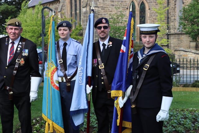 The cadets and veterans were part of the Armed Forces Day celebrations.