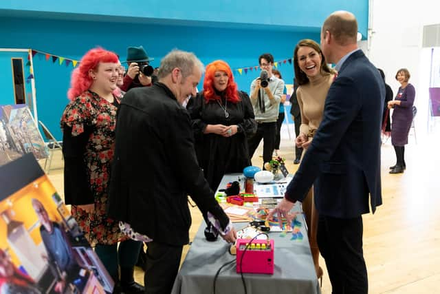 The Royal couple enjoyed learning about the work of Flash Company Arts - Image: James Drury Photography