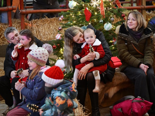 Enjoying the festive atmosphere.