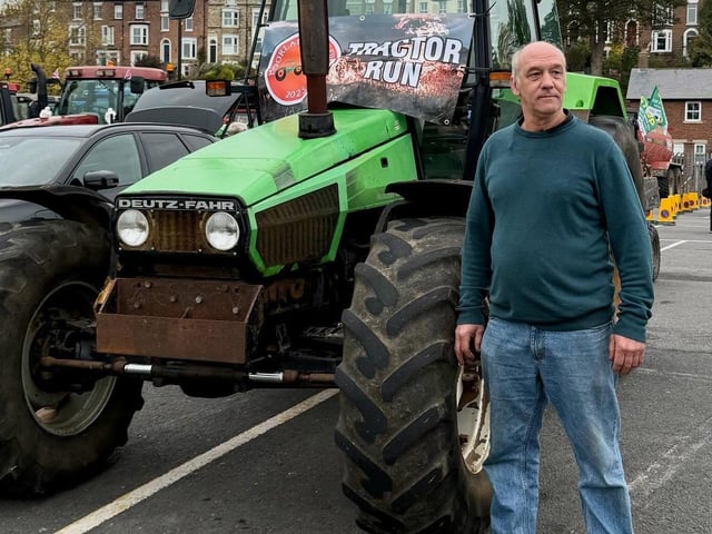 Tractors down at the marina in Whitby.