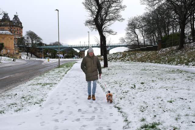 Snow on Valley Road on Thursday