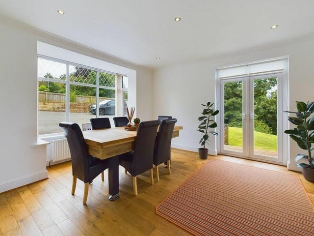 The dining room is open plan to the lounge.