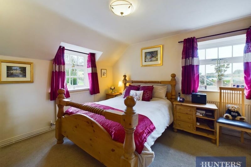 One of the property's two double bedrooms.