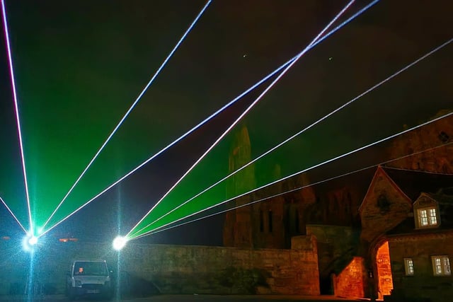 The laser show at Whitby Abbey.
picture: Alan Wastell