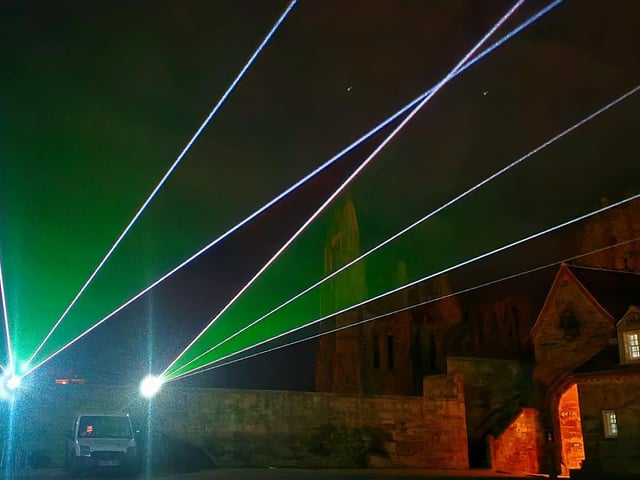 The laser show at Whitby Abbey.
picture: Alan Wastell