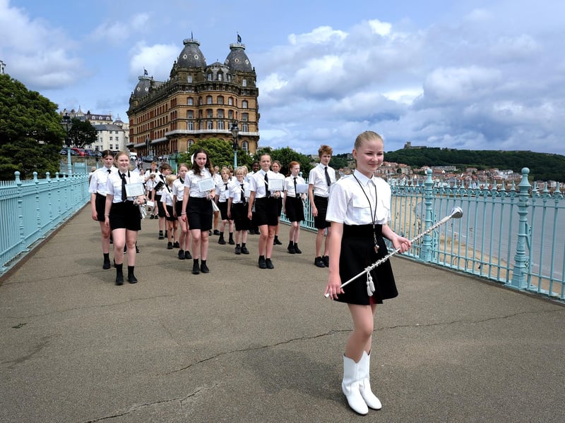 Grefsen Skolekorps line up on the Spa bridge