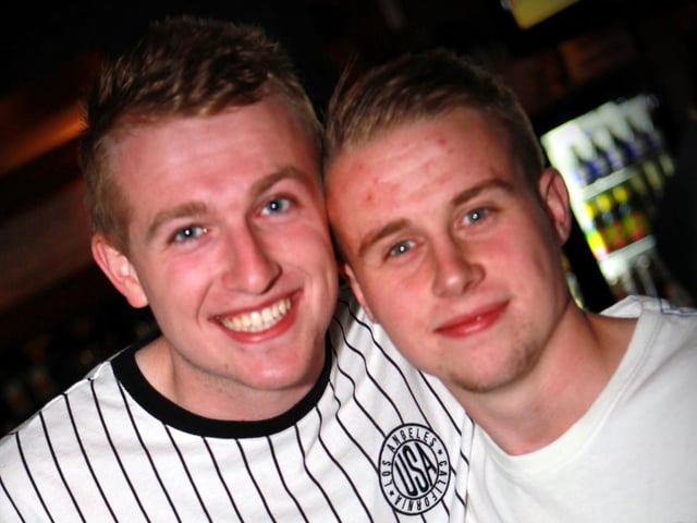 Crouchy and Sean having a lad's night out in Blue Lounge