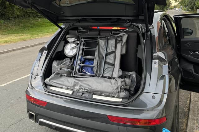 The DS7 comes with more than enough boot space for family life.