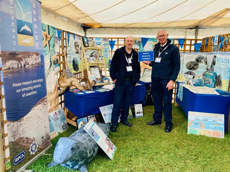 RSPCA Wildlife Friends Yorkshire-based volunteer Paul Bateman and the charity's Wildlife Partnership Manager Geoff Edmond