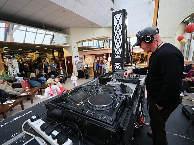 The Hub played a varied mix throughout the day.