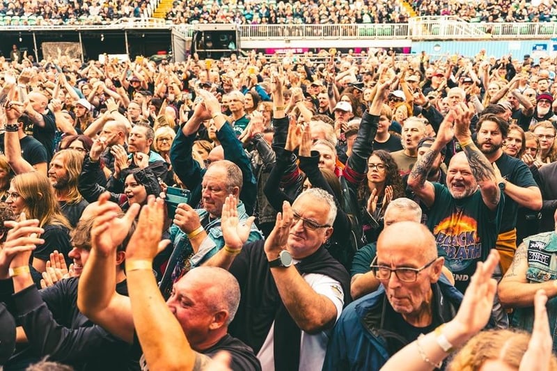 Crowds enjoying the Judas Priest. photo: Cuffe & Taylor
