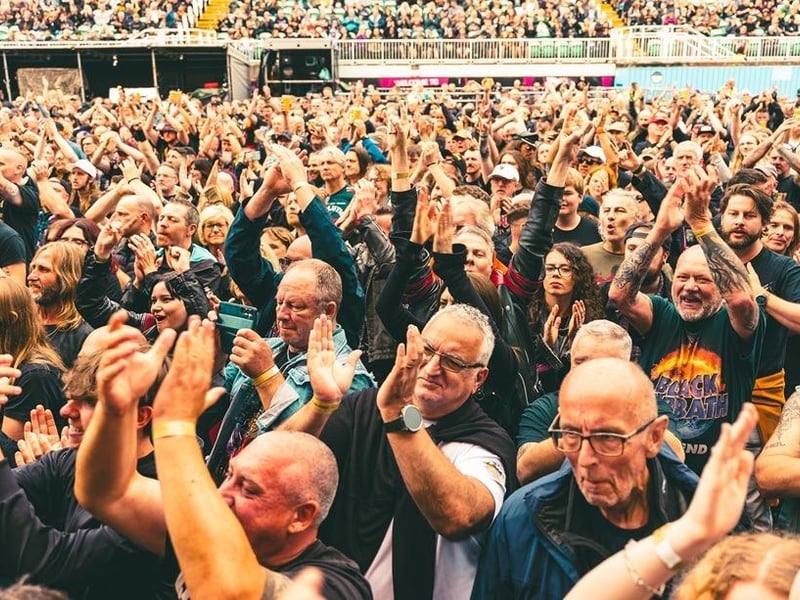 Crowds enjoying the Judas Priest. photo: Cuffe & Taylor