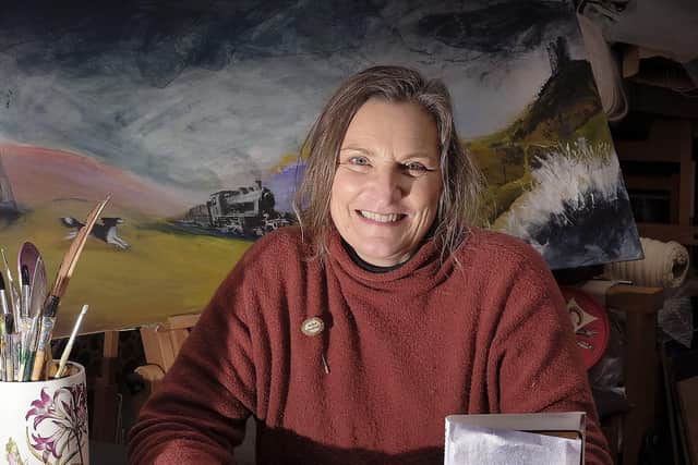 Lindsey Tyson is her studio at Woodend