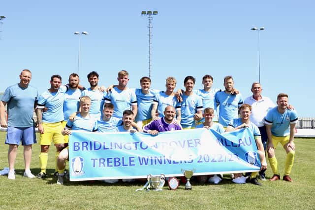 Bridlington Rovers Millau celebrate winning the League Junior Cup to complete their treble-winning season. PHOTO BY TCF PHOTOGRAPHY