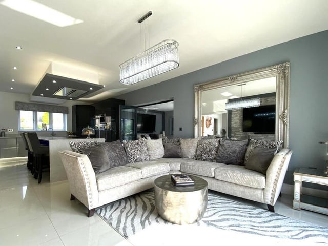 Relaxed seating space within the open plan ground floor arrangement.