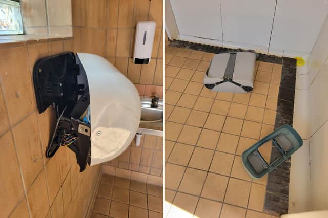 The toilets have been damaged for the third time in six months