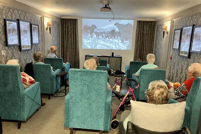 Whitby Museum outreach session at Mayfield Care Home.