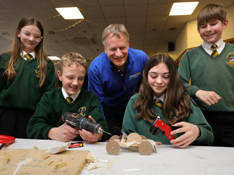 Lady Lumley's student show Andy from The Rotary Club their design