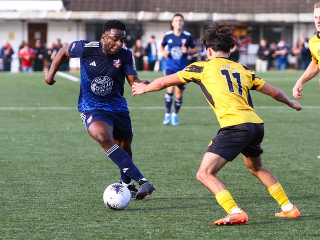 Kieran Weledji in action at Rushall.