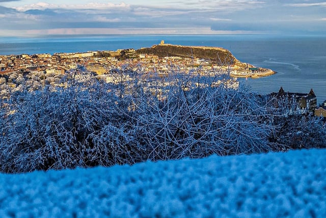 Wintry view of Scarborough Bay.