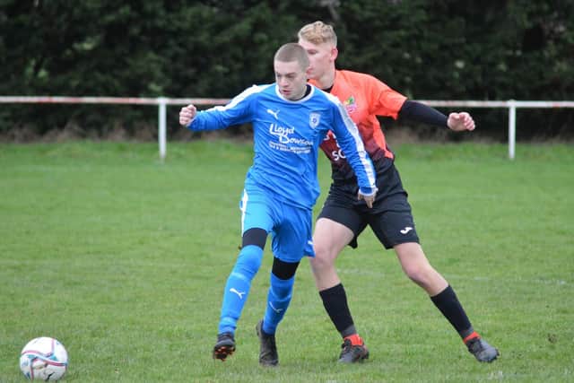 Heslerton Under-16s in action during the 1-0 defeat at leaders North Duffield Dragons PHOTOS BY CHERIE ALLARDICE