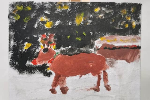 One of the Christmas 'mini masterpieces' on show at the Inspired By .... Gallery, Danby.