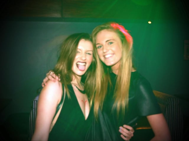 Megan and Steph in Blue Lounge