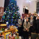 Back (L-R): Sir Robert Goodwill MP, Trevor Bull, Nigel Wood, James Cliffe MBE; Centre (L-R): Rev Graham Morgan, Roberto Weeden-Sanz, Mayor of Scarborough, Coun. John Ritchie, Ralph Earwicker; Front: Steve Machin