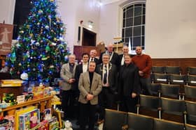 Back (L-R): Sir Robert Goodwill MP, Trevor Bull, Nigel Wood, James Cliffe MBE; Centre (L-R): Rev Graham Morgan, Roberto Weeden-Sanz, Mayor of Scarborough, Coun. John Ritchie, Ralph Earwicker; Front: Steve Machin