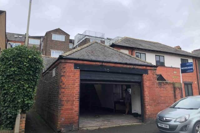 Current Garage, West View, 10a Belvedere Place, Scarborough. Courtesy Of Applicant