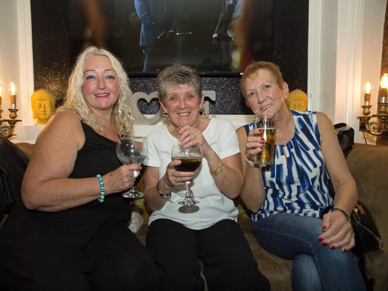 Hazel, Lesley and Chris having a ladies night out in The Ink Bar. 
152256m