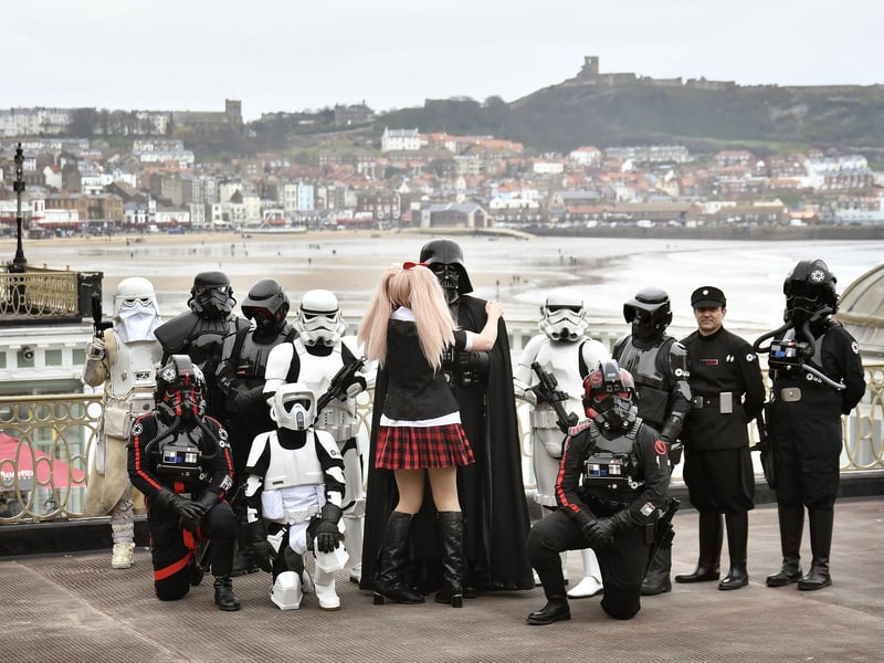 In 2019, Darth Vader recieved an impromptu cuddle from an admirer.