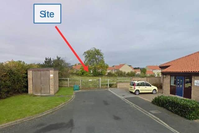 Proposed site for nine dwellings off Wandales Road, Burniston.