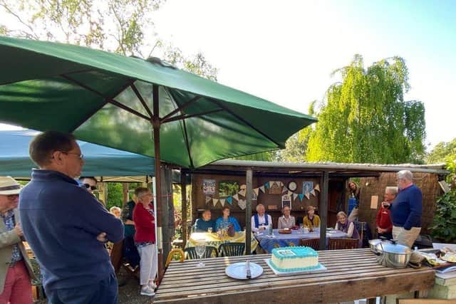Chair Phil Crabtree gave a speech at the garden party thanking the volunteers for making the museum what it is.