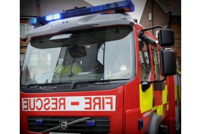 Two sheds were destroyed by the blaze