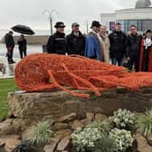 The sculpture was unveiled at a ceremony attended by local dignitaries. Photo courtesy of Charlie Dewhirst MP