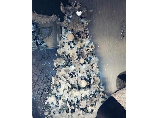 This Bridlington resident has gone for a very chic monochrome tree.